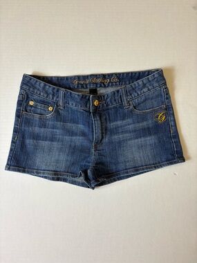 G-Unit Clothing Co Women’s Denim Short Shorts Size 7 Blue Low Rise Stretch Y2K
